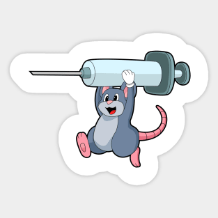 Mouse as Nurse with Syringe Sticker
